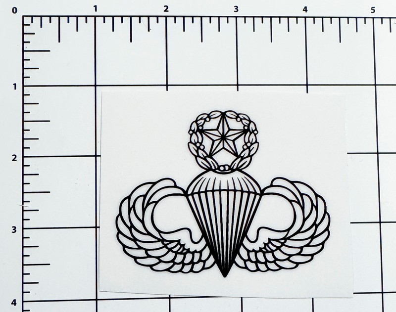 Master Parachutist Airborne Wings, Perma-Sticker, No Background, $1 Shipping gallery