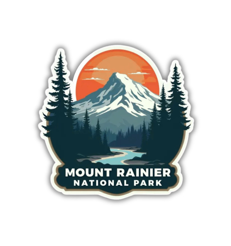 Mount Rainier National Park Fridge Magnet or Laptop Sticker gallery