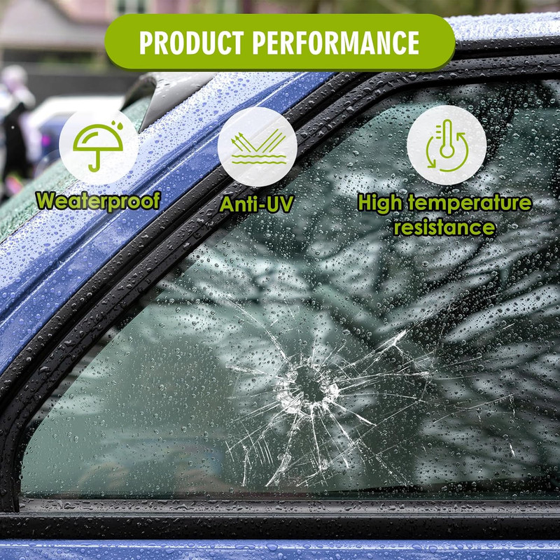 7.5" Broken Glass Decal - 3 Pack Waterproof Reusable Broken Screen Prank Sticker gallery