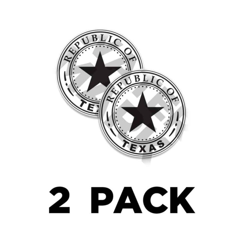 Republic of Texas Decals 4″ US MEXICO Border Stickers United States 2PK