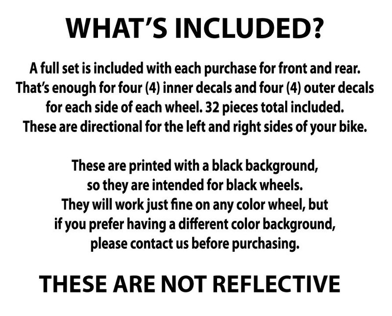 RED & WHITE Wheel Wrap Rim Stripes Inner Decals Tape Stickers for 17 Motorcycles gallery