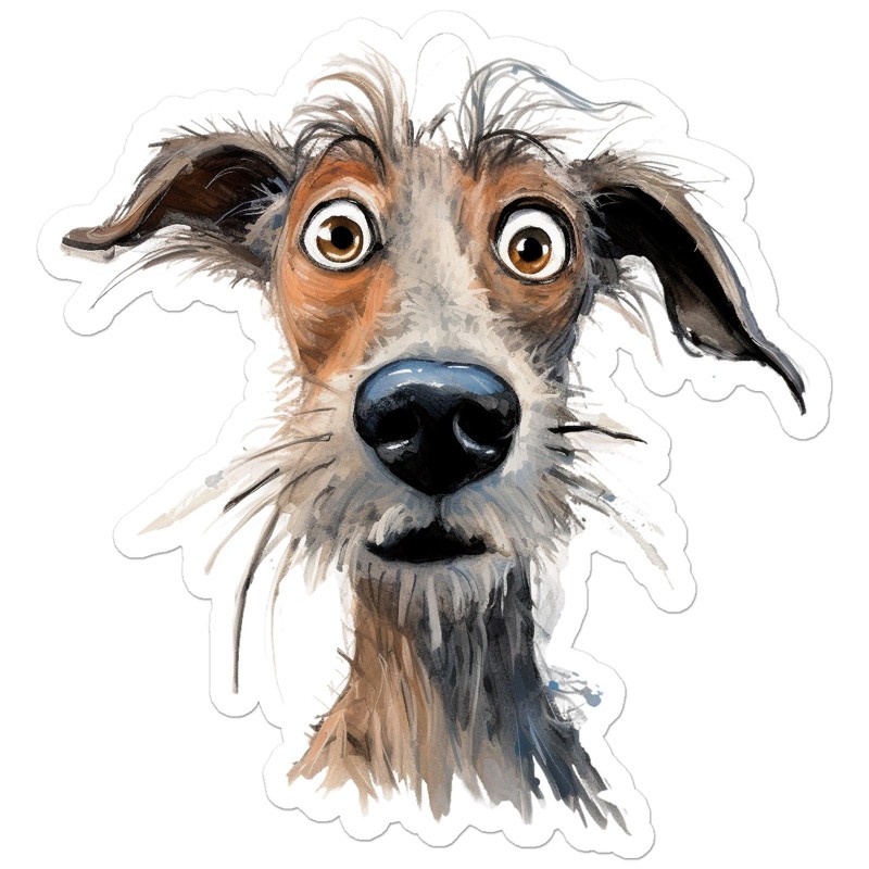 Cute Dog Big Eyes – Vinyl Decal Sticker – Car Window Laptop – ebn12526