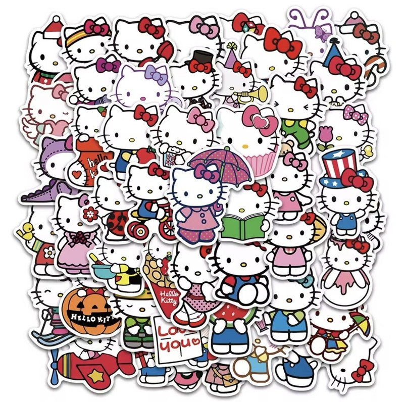 Hello Kitty Stickers 50pk Random Fun Holiday Hello Kitty Character Stickers