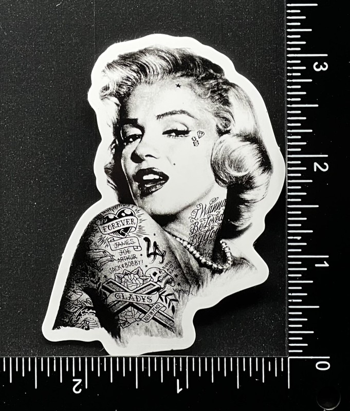 Tattooed Marilyn Monroe – Vinyl Sticker – Heavy Duty