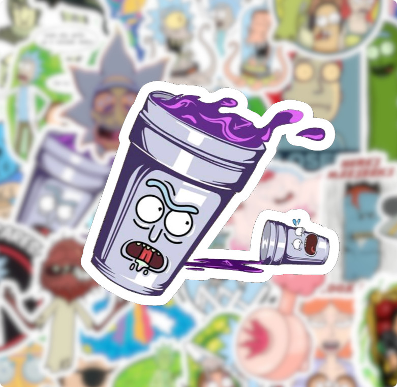 Rick and Morty Sticker Pack - 50/100 Stickers - Water Resistant Vinyl gallery