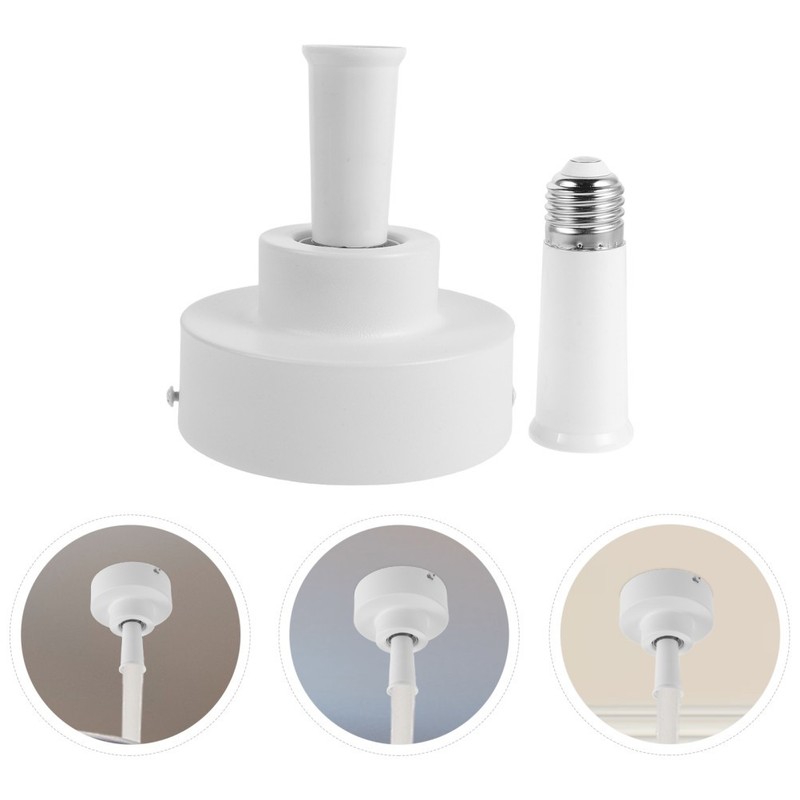 1Set Screw-in Lamp Holder Socket Extender – E26/E27 Bulb Extension Adapter with
