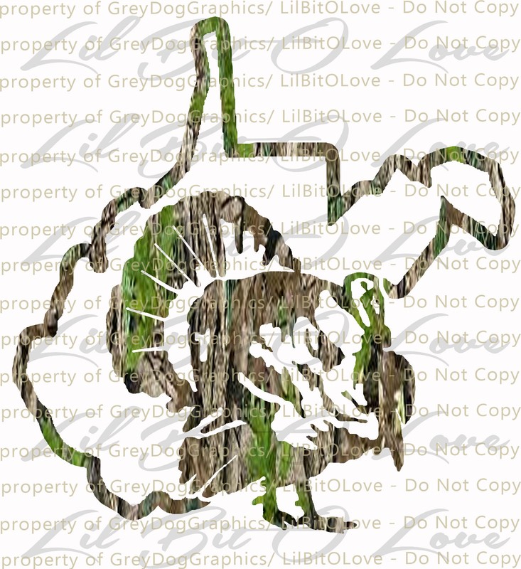 Camouflage Camo West Virginia Turkey Hunter Hunting Vinyl Decal Sticker Gobbler