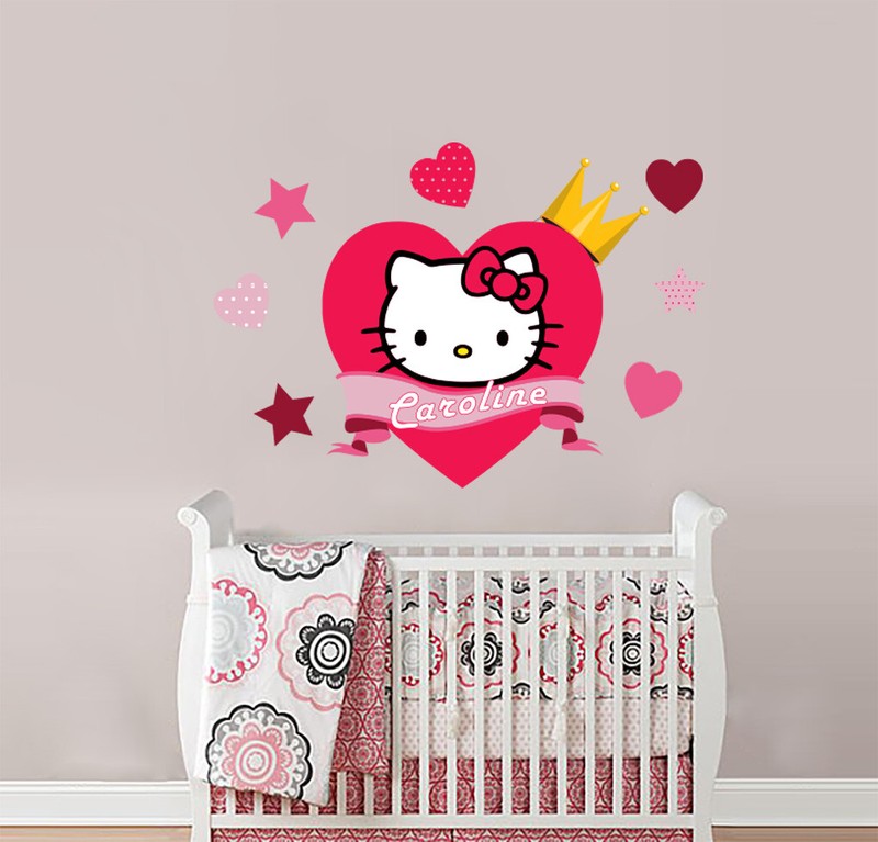 Hello Kitty PERSONALIZED NAME Decal WALL STICKER Decor Art Mural Girls FS gallery