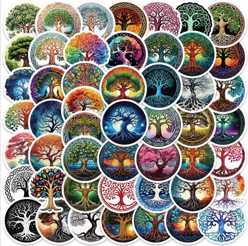 10 PCS Tree of Life Celtic Pagan Totem Stickers 2 BRAND NEW