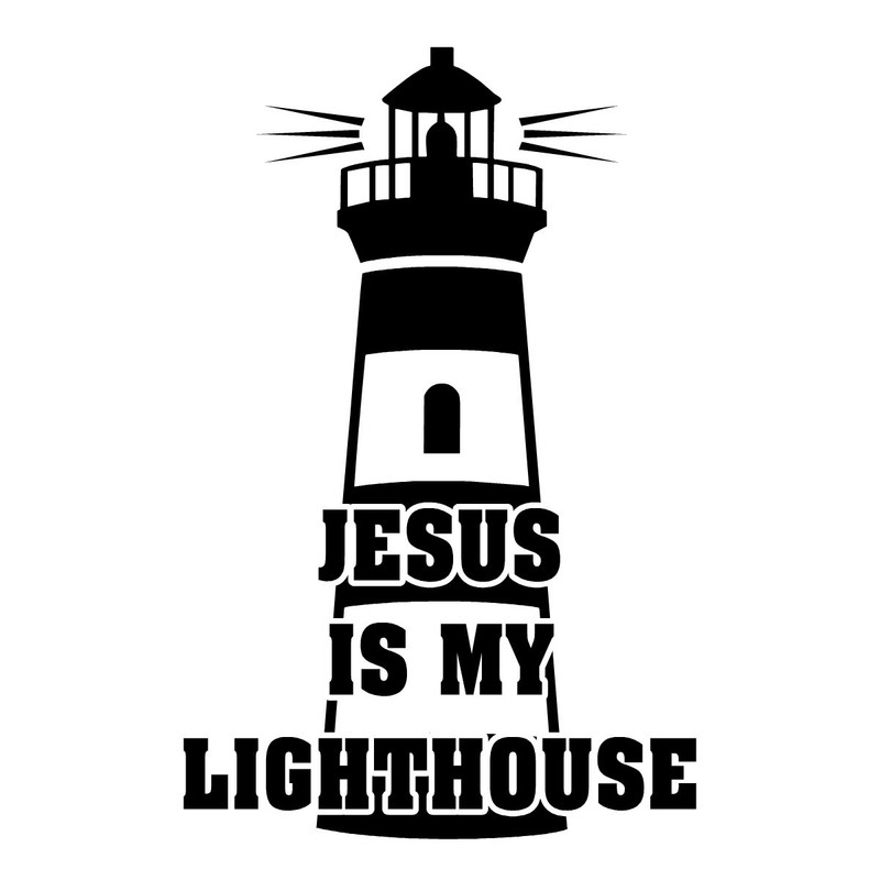 Jesus is My Lighthouse Jesus Saves God Loves Vinyl Decal Window Bumper Sticker