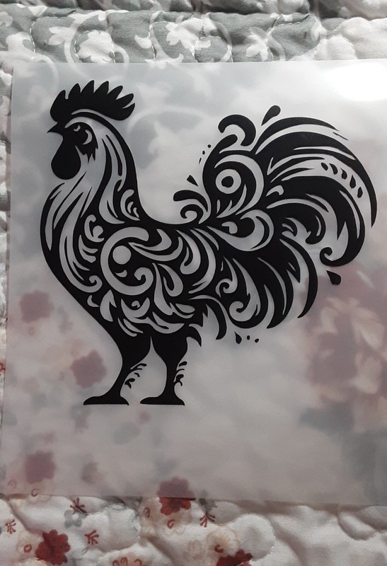 Rooster Decal 5×5 Choose Color, Car, Home, Crafting