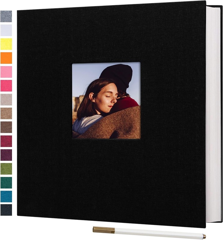 Large Photo Album Self Adhesive 4X6 5X7 8X10 Pictures Linen Cover 80 Blank Pages gallery
