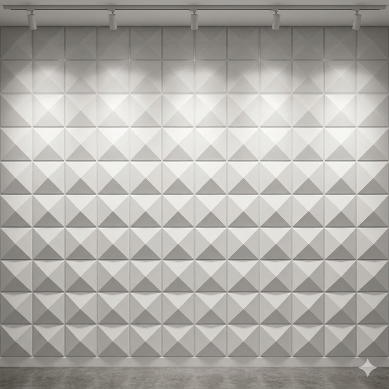 3D Wall Panels Home Decor White 19 5/8 x 19 5/8 12pk New Modern
