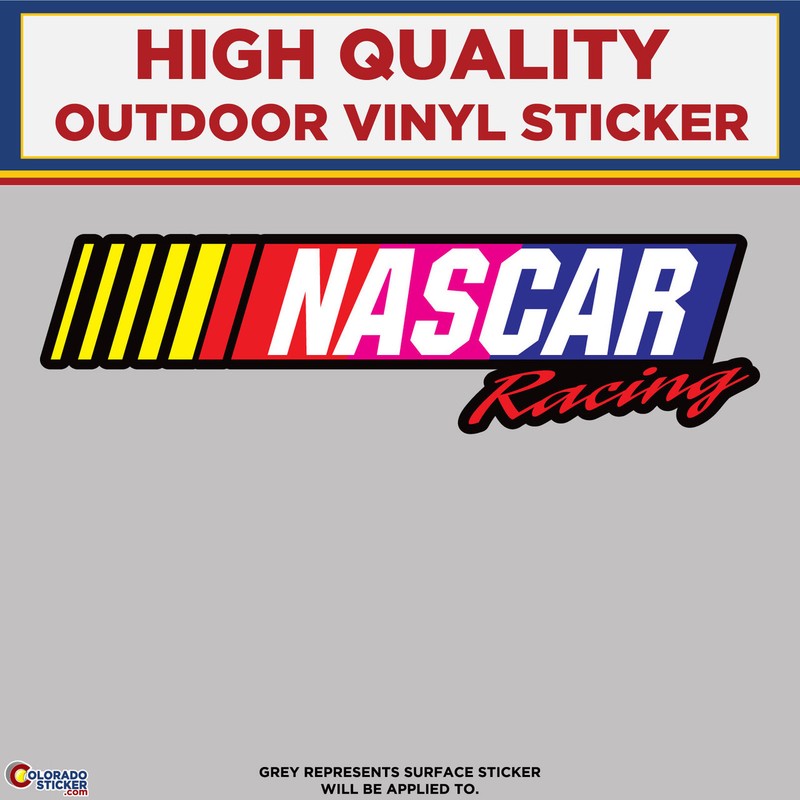Nascar Racing Text, High Quality Vinyl Stickers