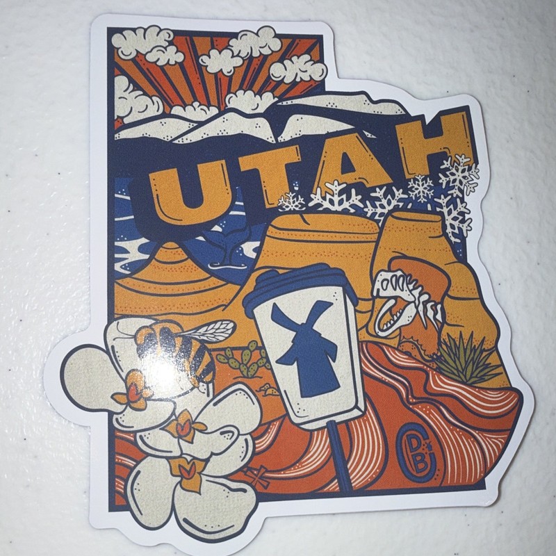 Utah State Travel Decorative Vinyl Wall Sticker Self-Adhesive, Multicolor gallery