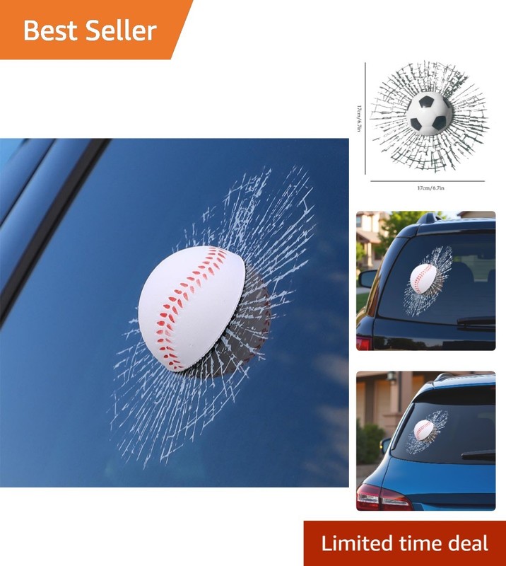 3D Prank Broken Glass Car Sticker Self Adhesive Vinyl Decor