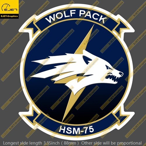 HSM-75 Helicopter Maritime Strike Squadron 75 Patch Vinyl Sticker For luggage