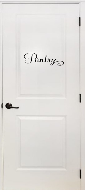 Pantry Sign Vinyl Decal Sticker Door Wall Home Inside or Outside