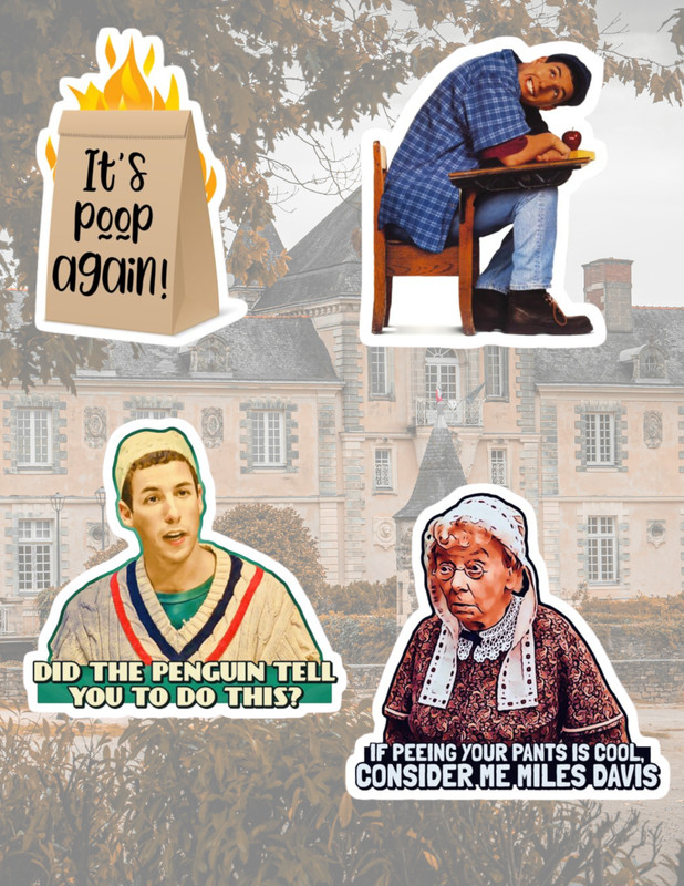 Billy Madison 90’s Movie 4pc Sticker Pack