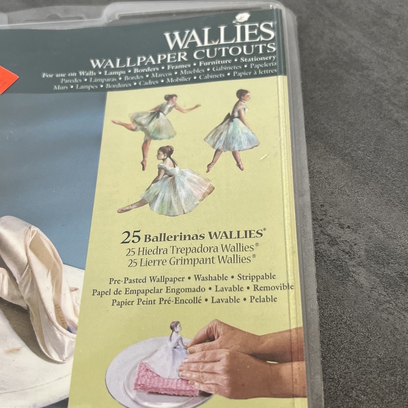 NEW Wallies Vinyl Wallpaper Cutouts 25 Ballerinas 5" Pre-Pasted Washable #12176 gallery