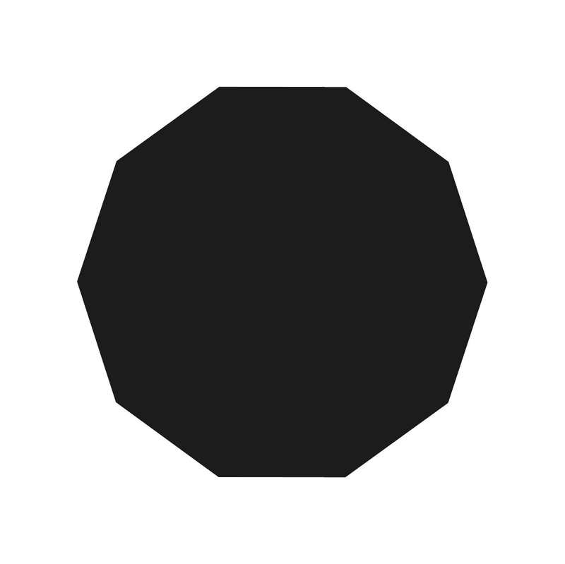 Decagon shape Vinyl Decal Polygon shape symbol Sticker