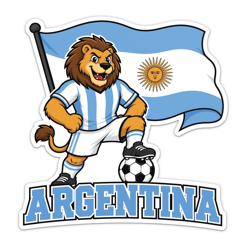 Argentina Flag National Team Soccer Football Sticker Car Bumper Vinyl Decal
