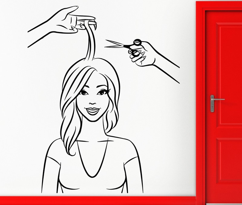 Wall Stickers Vinyl Decal Hair Beauty Spa Salon Barbershop Cut (z2377)