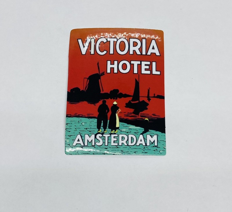 Victoria Hotel Sticker Amsterdam Art Decal Vinyl Travel Souvenirs Tc6