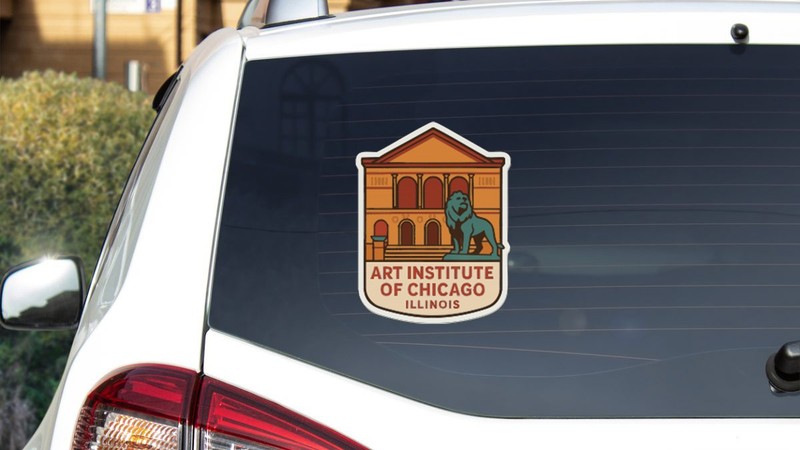 Art Institute of Chicago Illinois Sticker Decal Vinyl Die-Cut Symbolic Landmark gallery