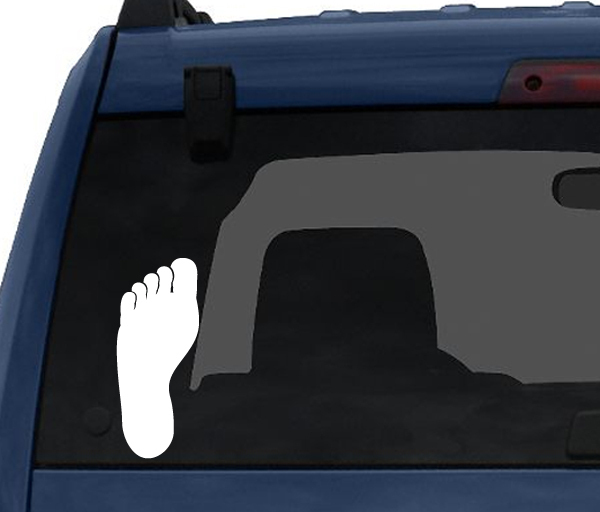 Animal Foot Print #4 – Footmark Track and Field Barefoot- Car Tablet Vinyl Decal