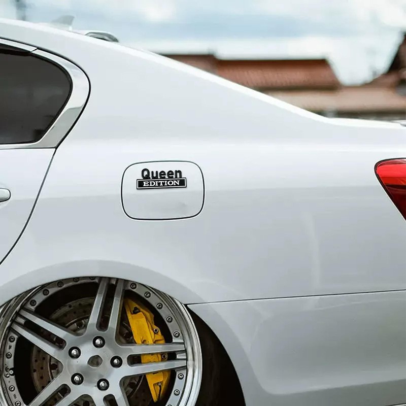 Queen Edition 3D Emblem Sticker 2 Pieces Metal 3D Waterproof Bumper Decals gallery