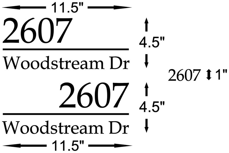 3-pack Mailbox Numbers and Address Vinyl Decals - Street Home - Die Cut BOOKA gallery