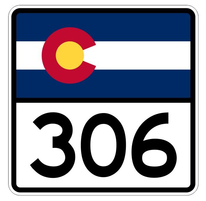 Colorado State Highway 306 Sticker Decal R8281 Highway Sign