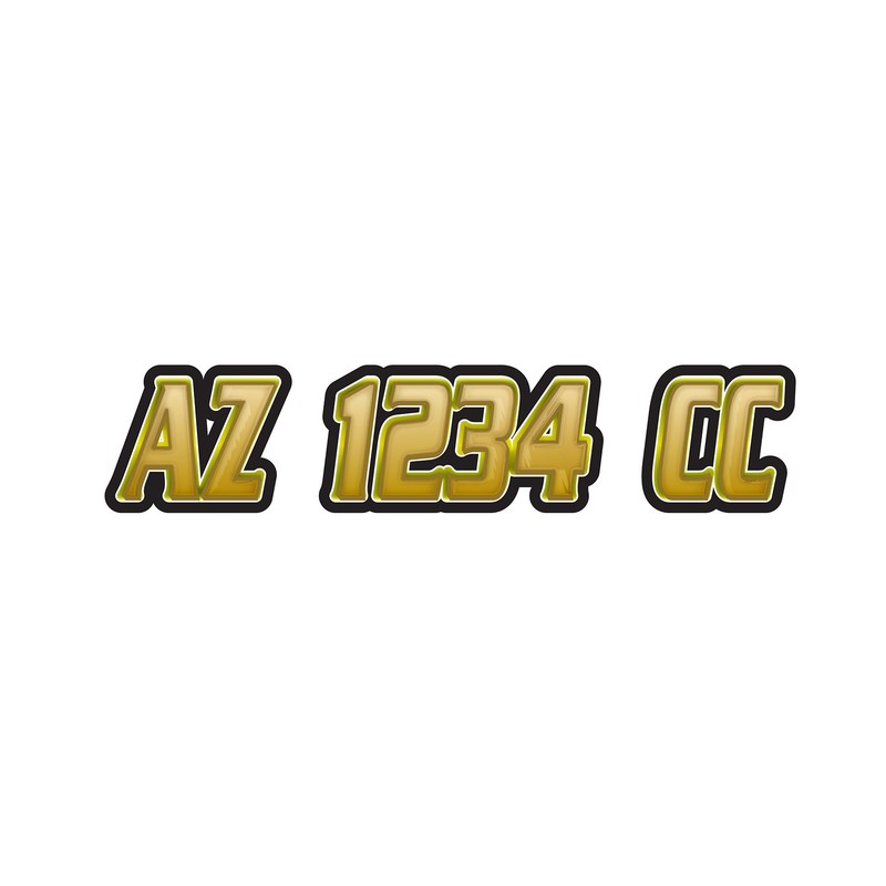 3 inch 2x Watercraft Number Custom Boat Registration Stickers3 inch 3D