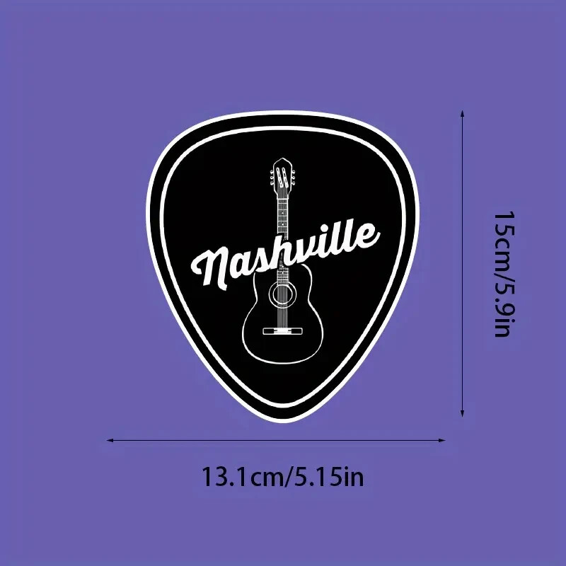 Nashville Guitar Pick - Vinyl Decal - Waterproof - 5.15" x 5.9" gallery