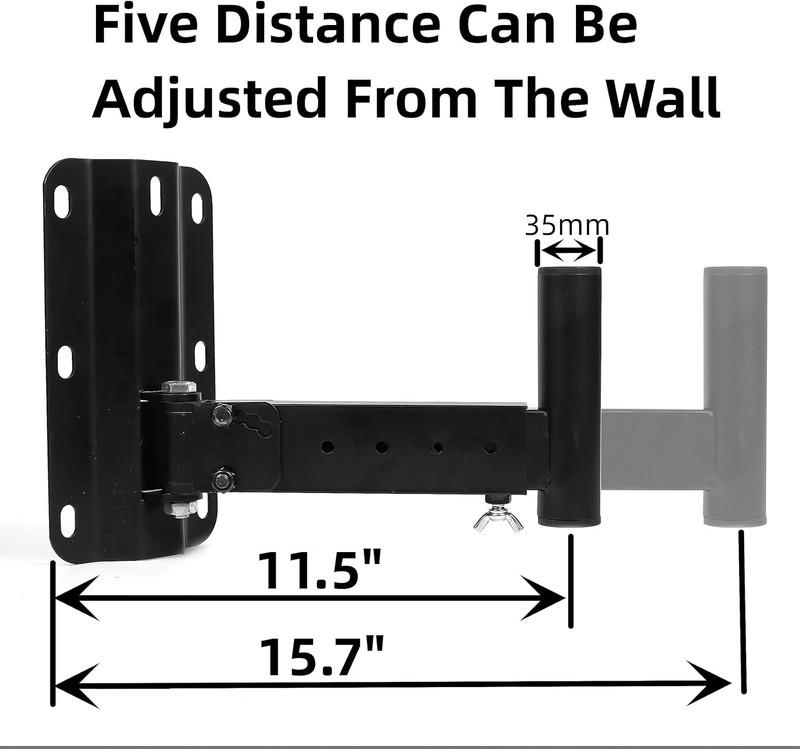 Heavy Duty Speaker Mounts - Support up to 110lbs, Adjustable PA Speaker Brackets gallery