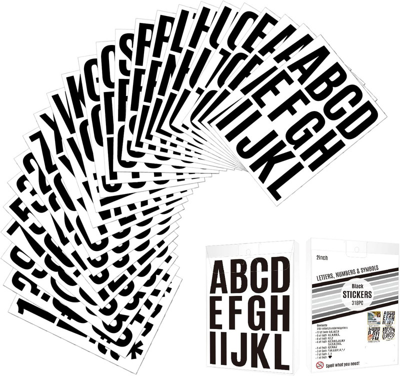 24 Sheets 2 Inch Self Adhesive Letters Stick on Vinyl Capital Letter Stickers... gallery