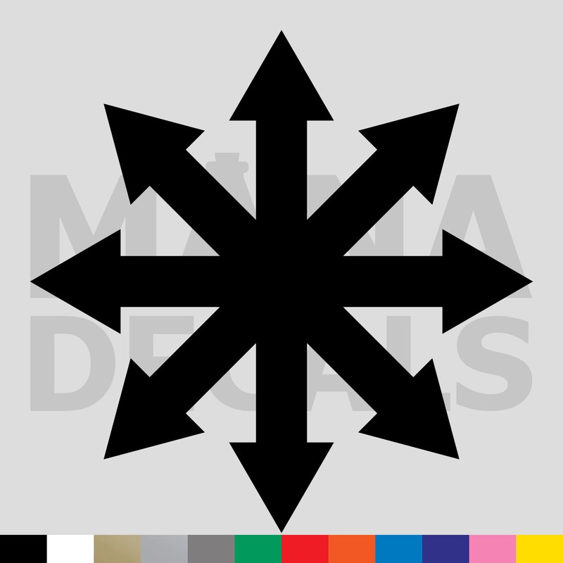 Chaos Symbol Vinyl Die Cut Decal Sticker – Magic Star Occult