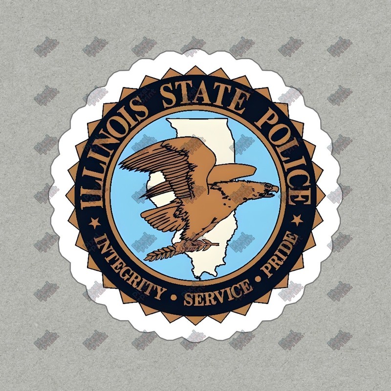 Illinois State Police Vinyl Sticker Police Decal Law Enforcement #632826