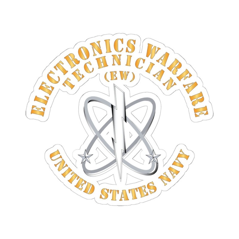 Kiss-Cut Stickers – Navy – Rate – Electronics Warfare Technician x 300