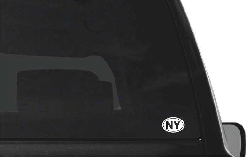 New York NY initials Vinyl Decal Window Oval NY Laptop Sticker gallery