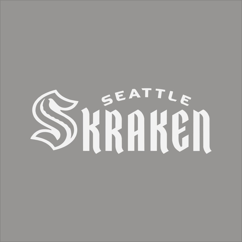 Seattle Kraken #5 NHL Team Logo 1 Color Vinyl Decal Sticker Car Window Wall
