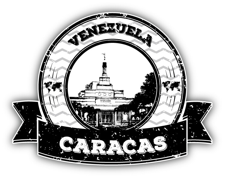 Caracas Venezuela Grunge Rubber Stamp Travel Car Bumper Sticker Decal