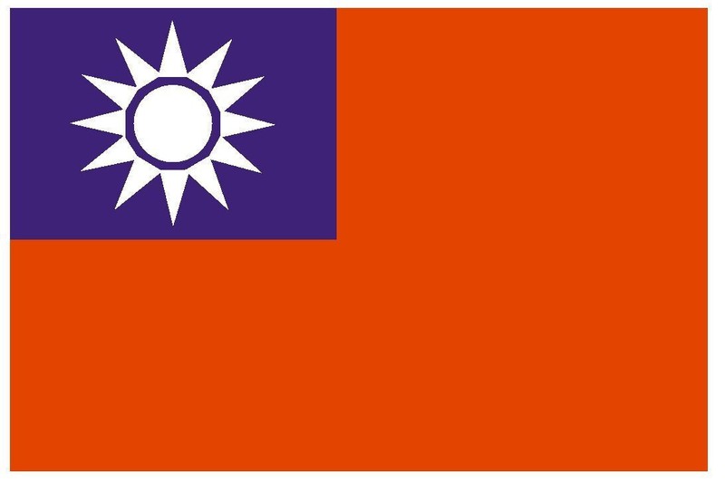 Taiwan International Flag Sticker Decal F490