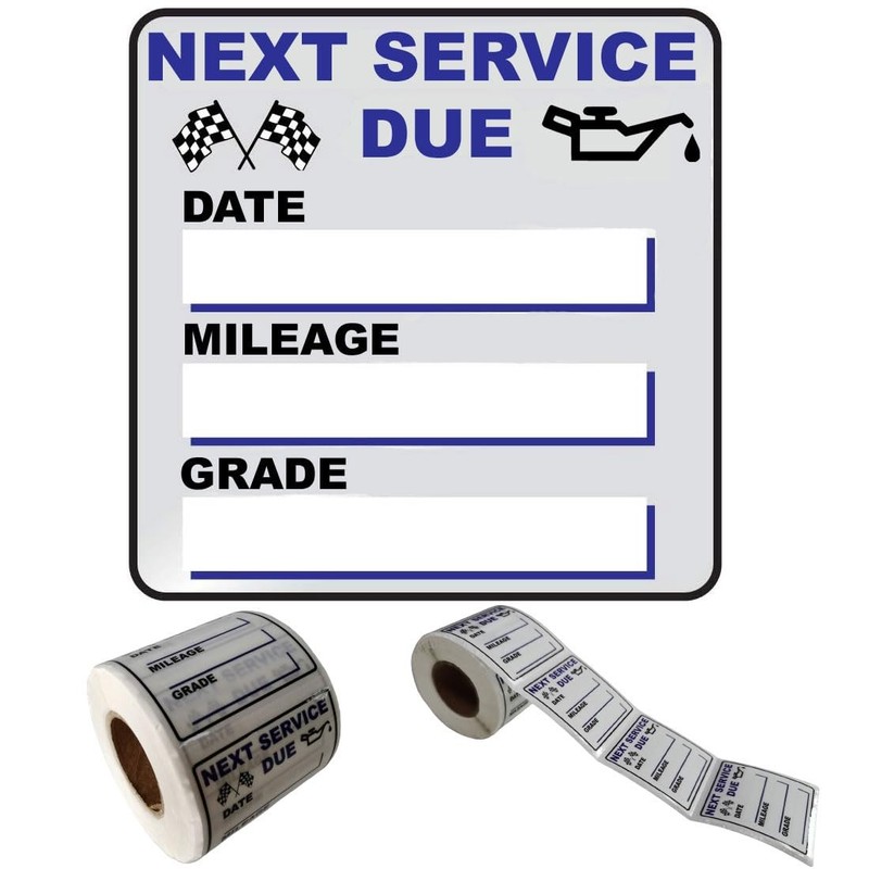 Oil Change Stickers, 300 Pcs 2 x 2 Inches Clear Oil Change Window Stickers fo…