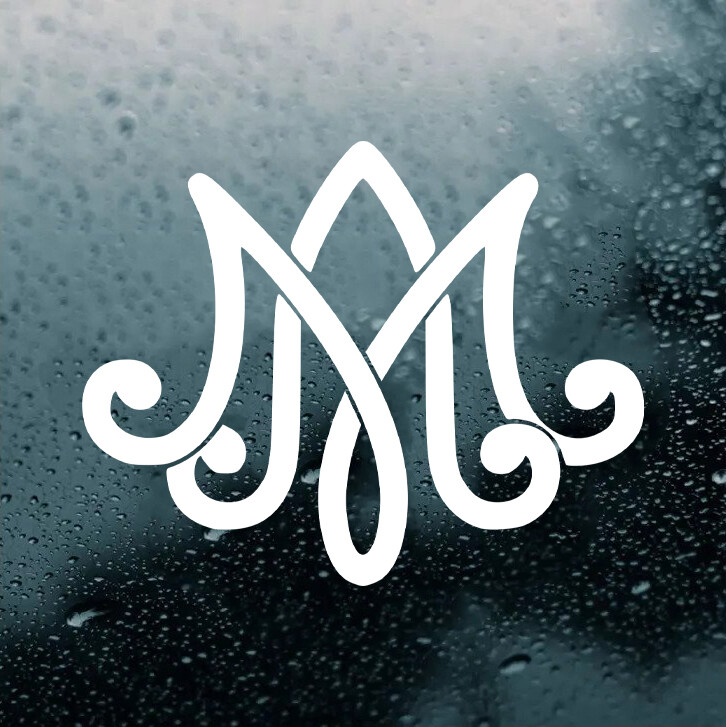 Auspice Maria Monogram Vinyl Decal V2 – Virgin Mary Ave – Die Cut Sticker
