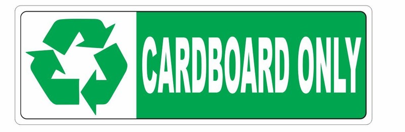 Recycle Cardboard Only Sticker D3668