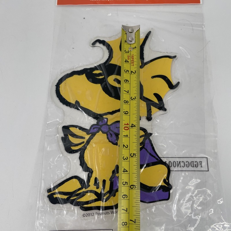 3 Halloween Peanuts Window Clings Charlie Brown Woodstock Lucy 2 Sided 8 x 4 in gallery