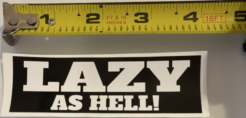 Funny Humor Vinyl Sticker Black White Removable Self-Adhesive 5x2in for Wall