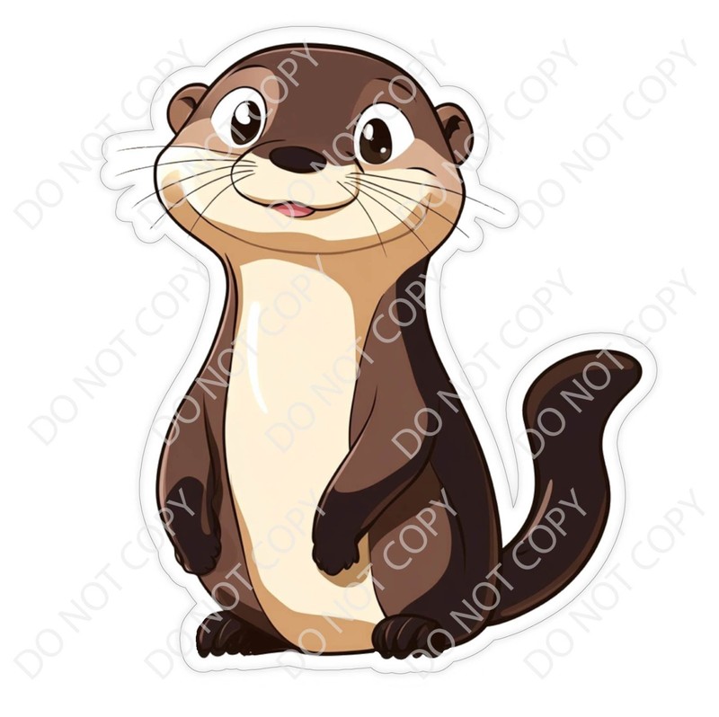 Laminated Vinyl Decal Die Cut Waterproof Sticker – Otter